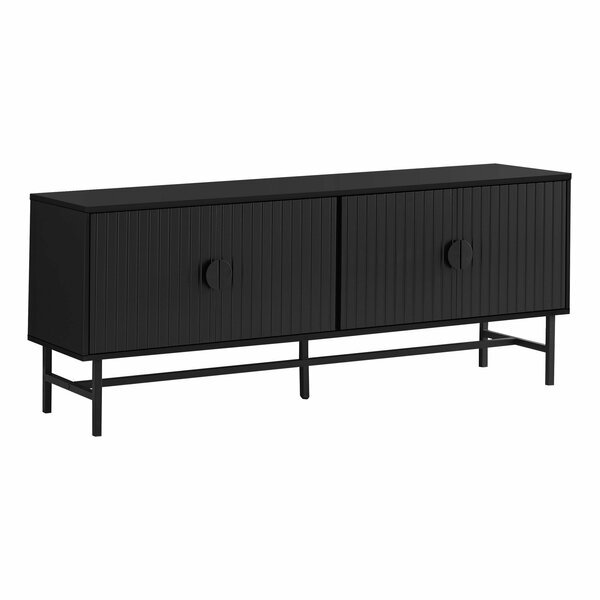 Tv Stand, 60 Inch, Console, Storage Cabinet, Living Room, Bedroom, Black Laminate, Monarch Specialties, Mfr#: I 2733
